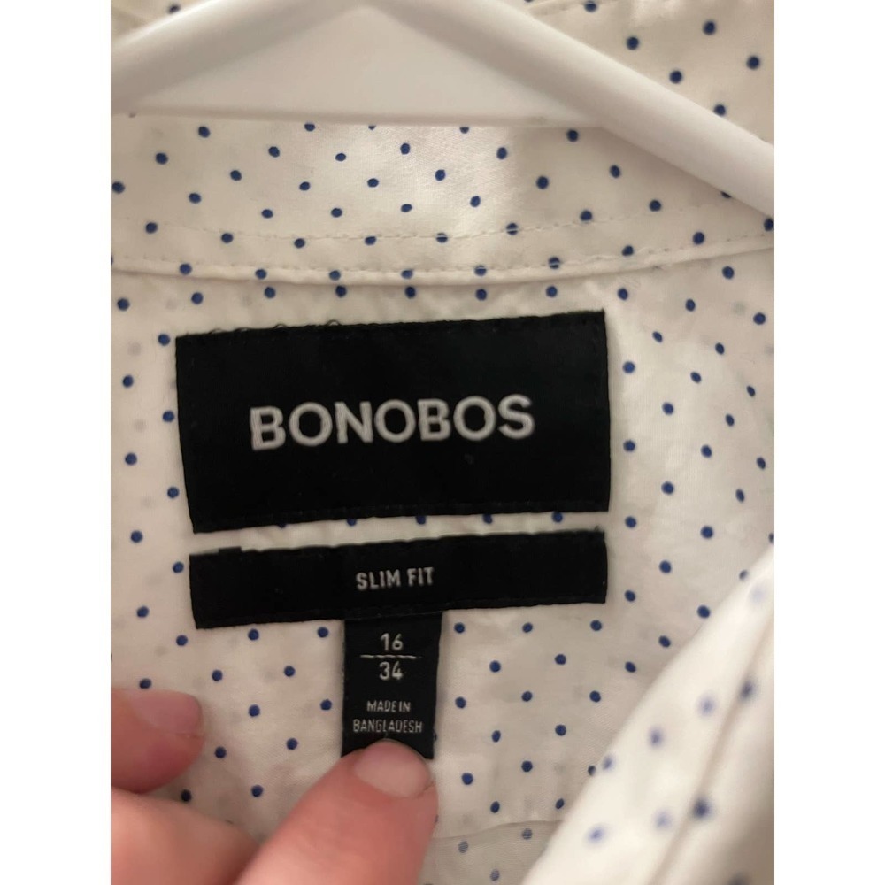 Bonobos Jetsetter Blue microdot shirt 16/34 - Picture 2 of 3